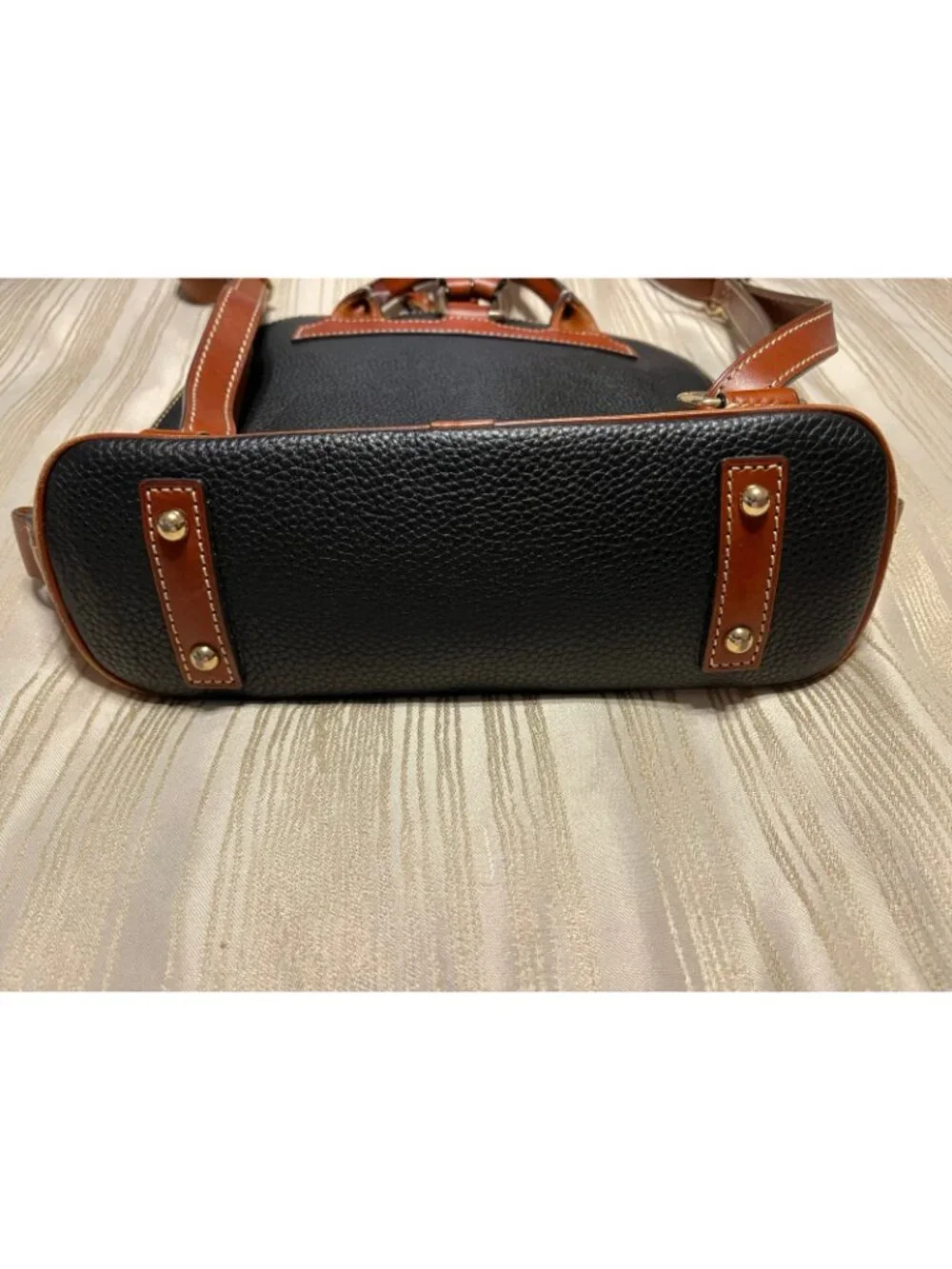 Dooney & Bourke Leather Zip Pod Backpack - Black/ Brown